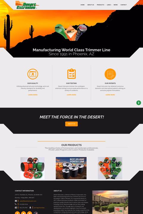 Desert-Extrusion Homepage 1440px