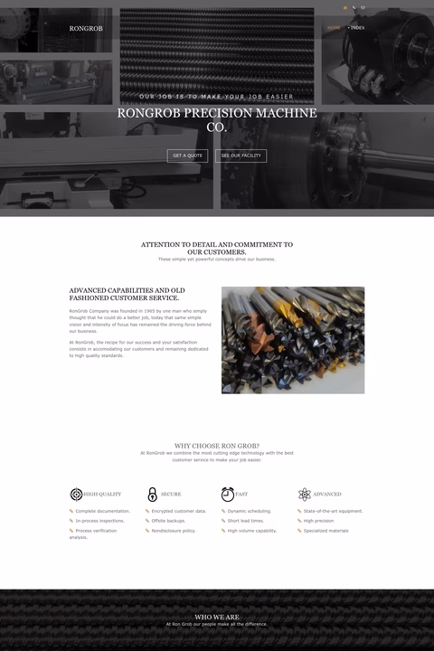 Ron-Grob-Company Homepage 1440px