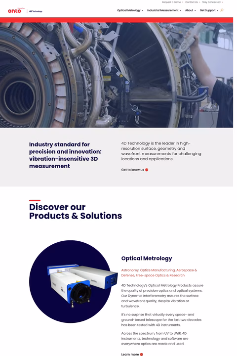 4D-Technology Homepage 1440px