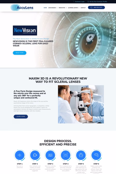 Acculens Homepage 1440px