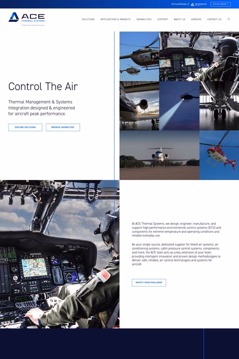 Ace-Thermal-Systems Homepage 1440px