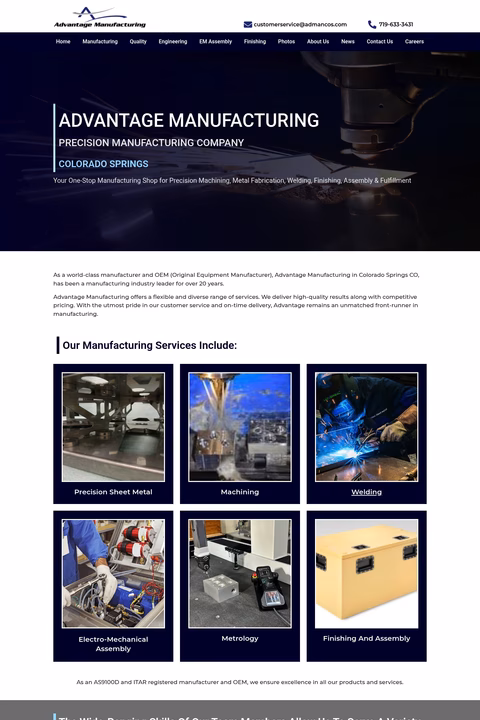 Advantage-Manufacturing Homepage 1440px