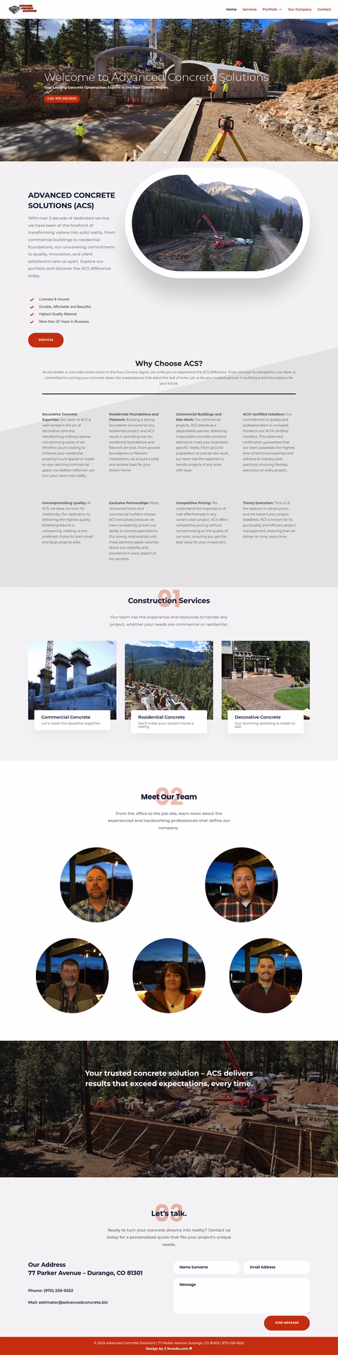 Advanced-Concrete-Solutions Homepage 1440px