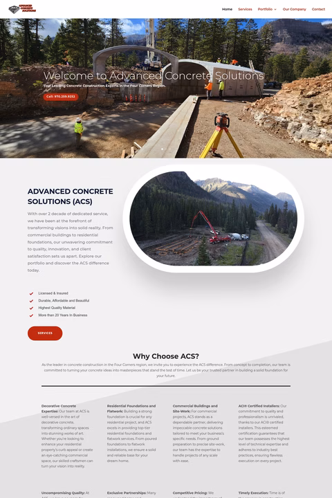 Advanced-Concrete-Solutions Homepage 1440px