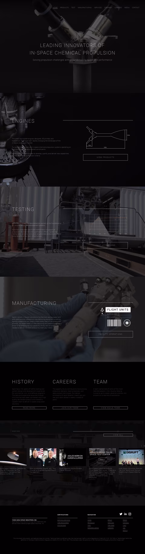 Agile-Space-Industries Homepage 1440px