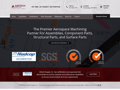 Airtech-Supply-Inc Homepage 1440px