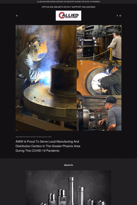Allied-Machine-Works Homepage 1440px
