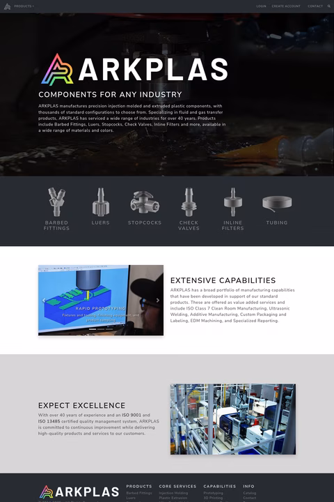 Ark-Plas-Products Homepage 1440px