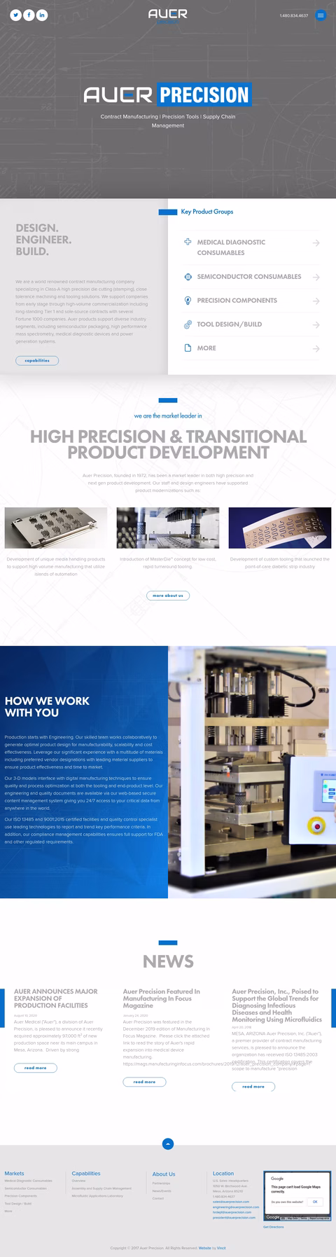 Auer-Precision-Stamping Homepage 1440px