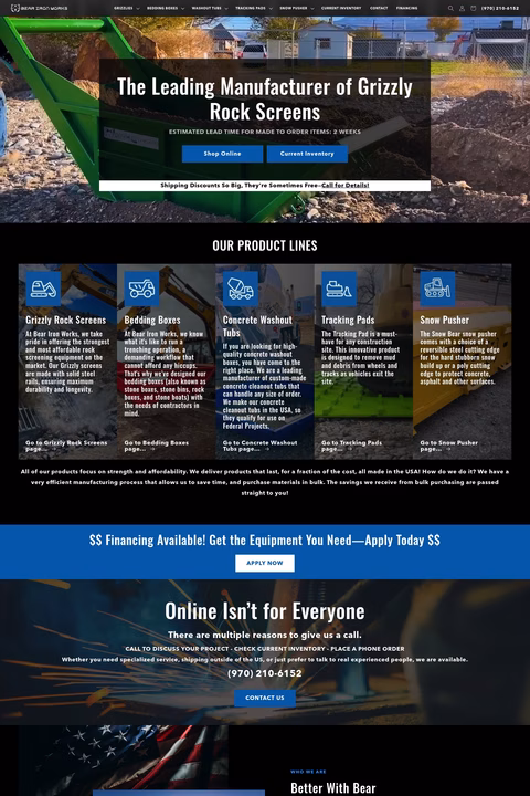 Bear-Iron-Works Homepage 1440px