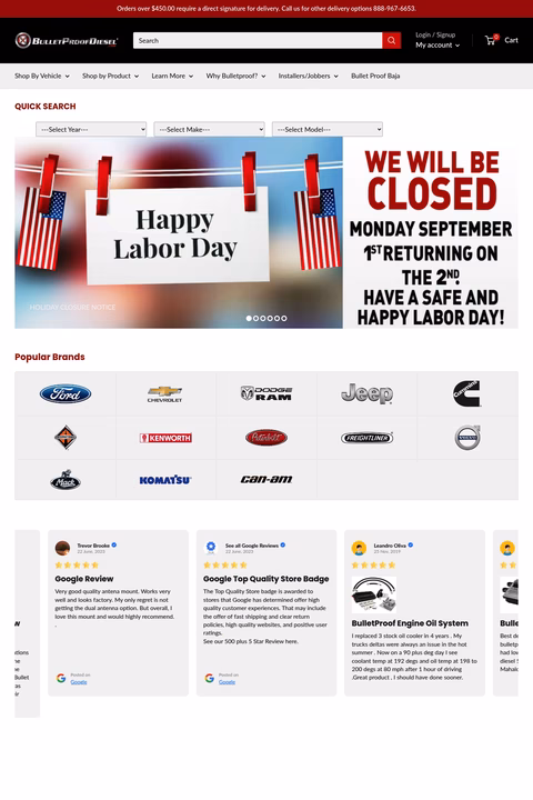 Bullet-Proof-Diesel Homepage 1440px