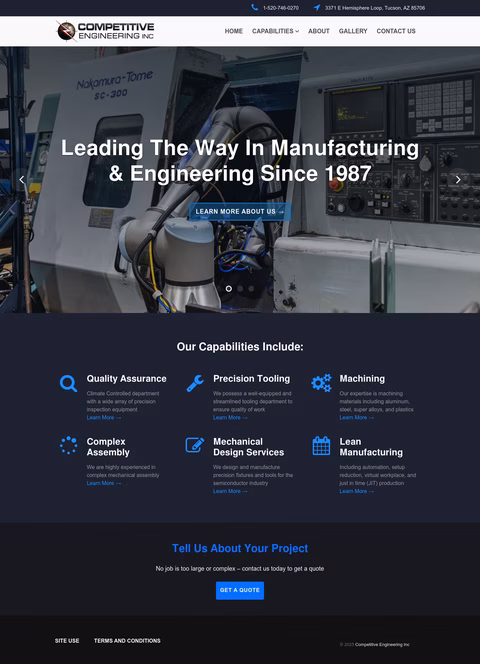 Competitive-Engineering Homepage 1440px