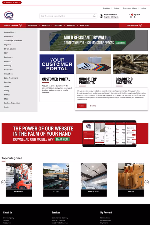 Cherokee-Building-Materials Homepage 1440px
