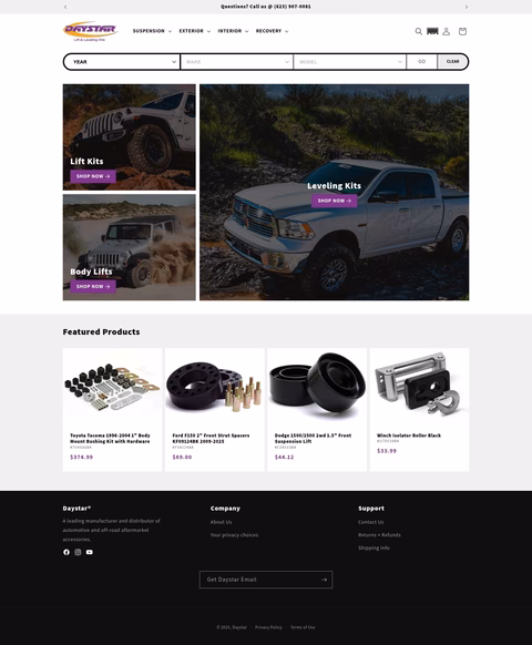 Daystar-Products-International Homepage 1440px