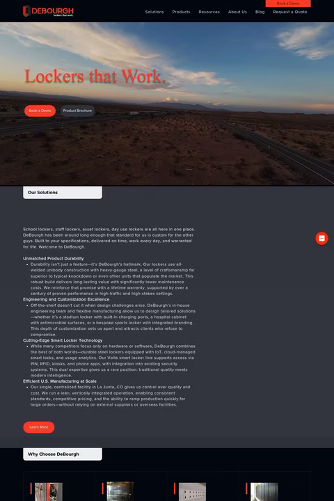 Debourgh-Manufacturing-Co Homepage 1440px