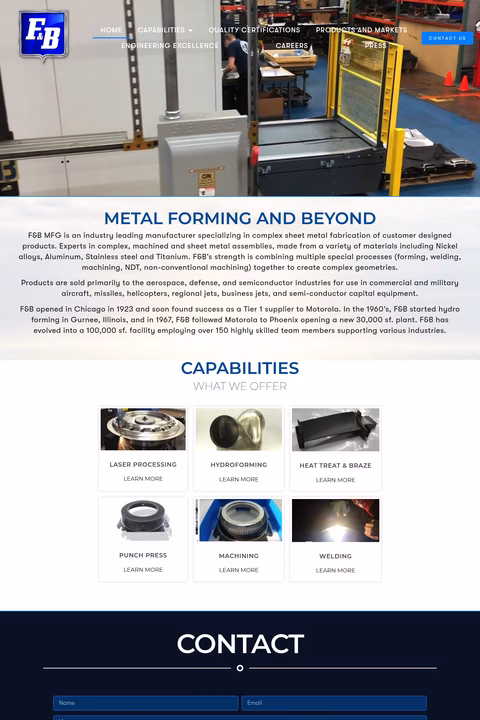 F-B-Manufacturing Homepage 1440px