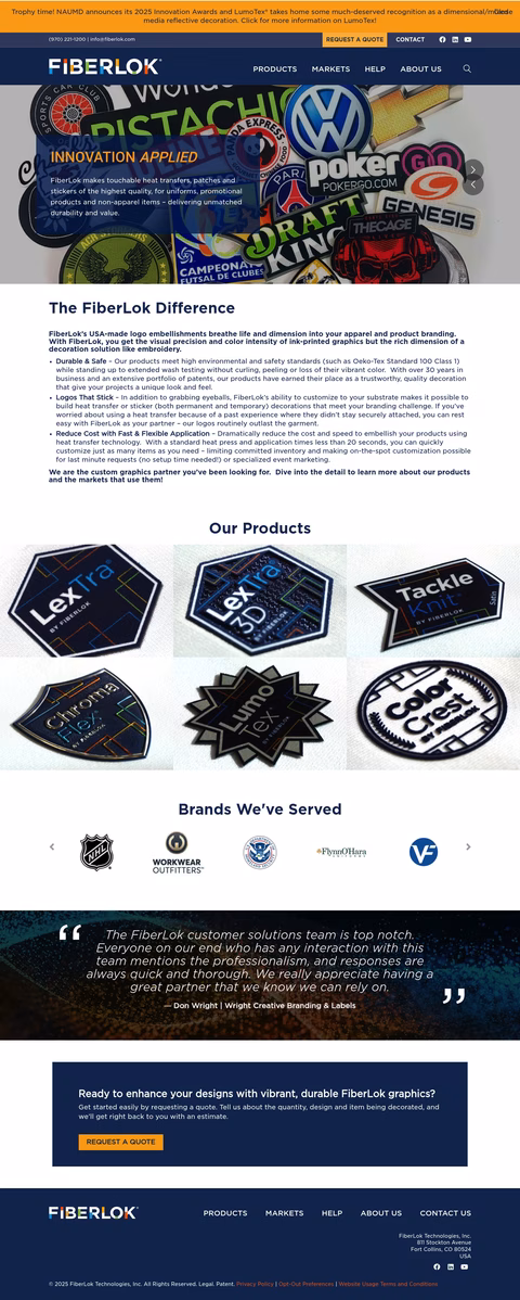 Fiberlok Homepage 1440px