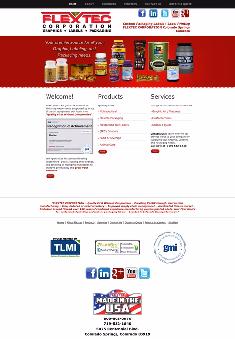 Flextec Homepage 1440px