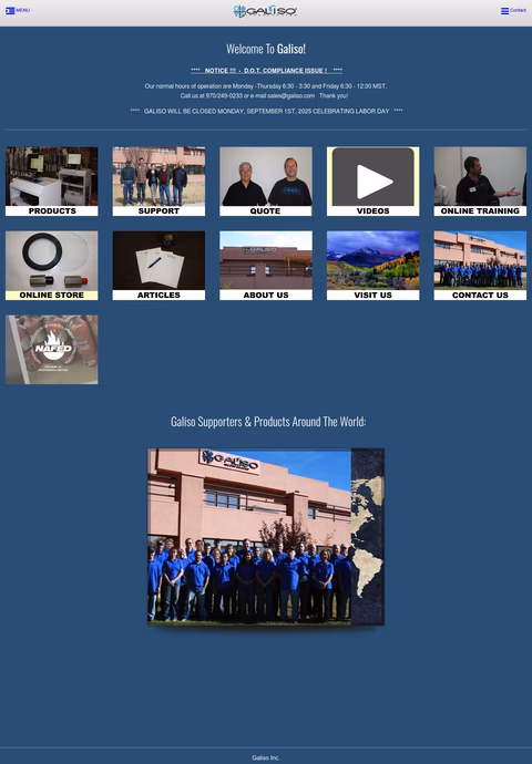 Galiso-Inc Homepage 1440px