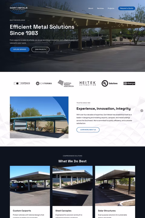 Gort-Metals Homepage 1440px