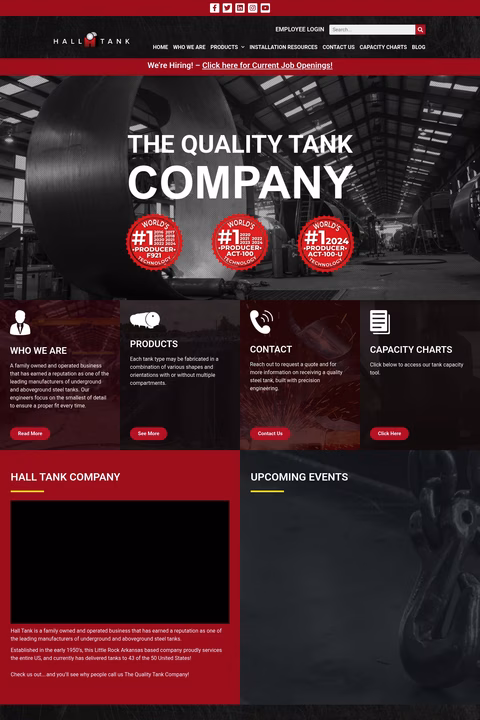 Hall-Tank-Company Homepage 1440px