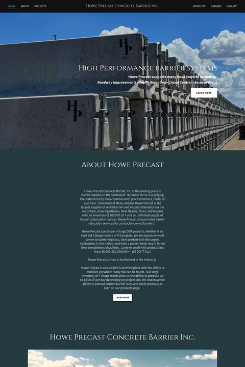 Howe-Precast Homepage 1440px