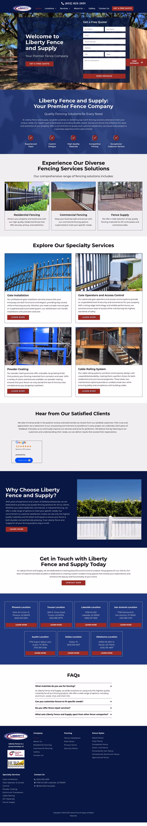 Liberty-Fence-Supply Homepage 1440px