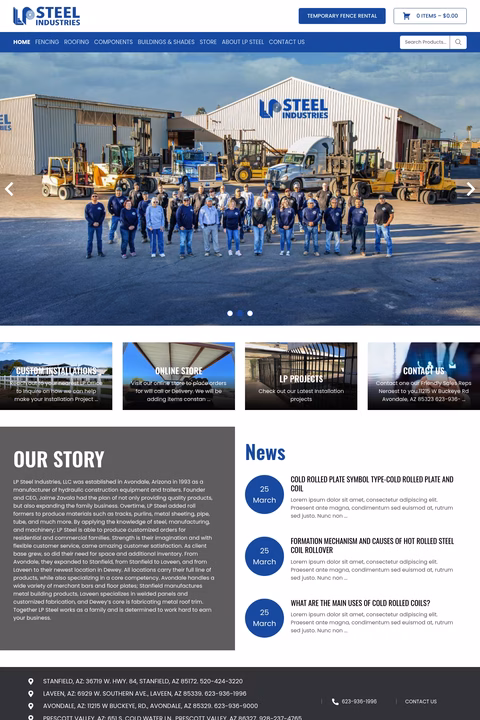 Lp-Steel-Industries Homepage 1440px