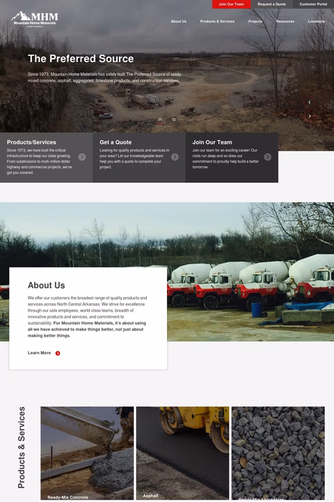 Mountain-Home-Materials Homepage 1440px