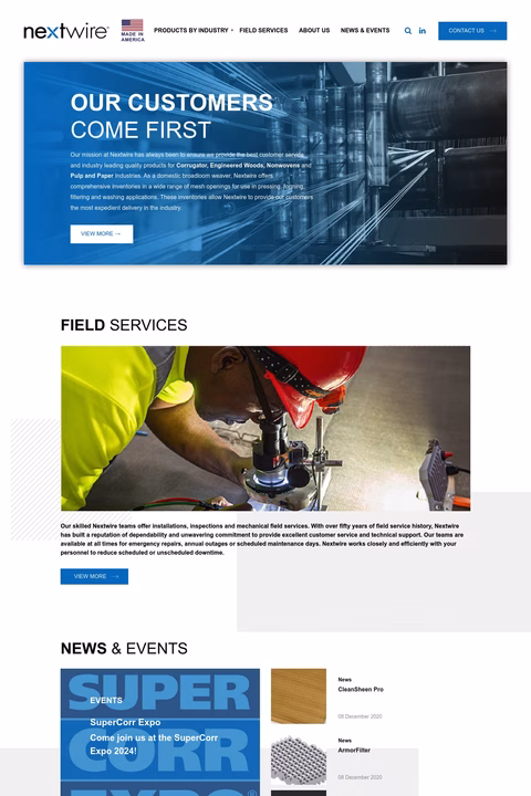 Nextwire Homepage 1440px