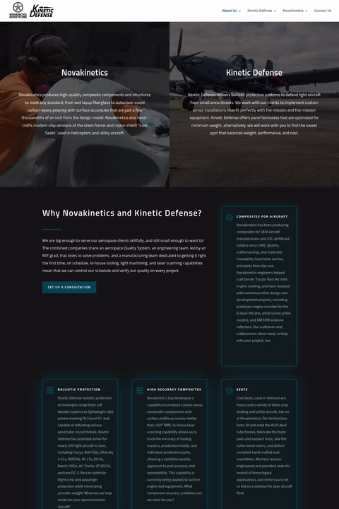 Kinetic-Defense-Manufacturing Homepage 1440px