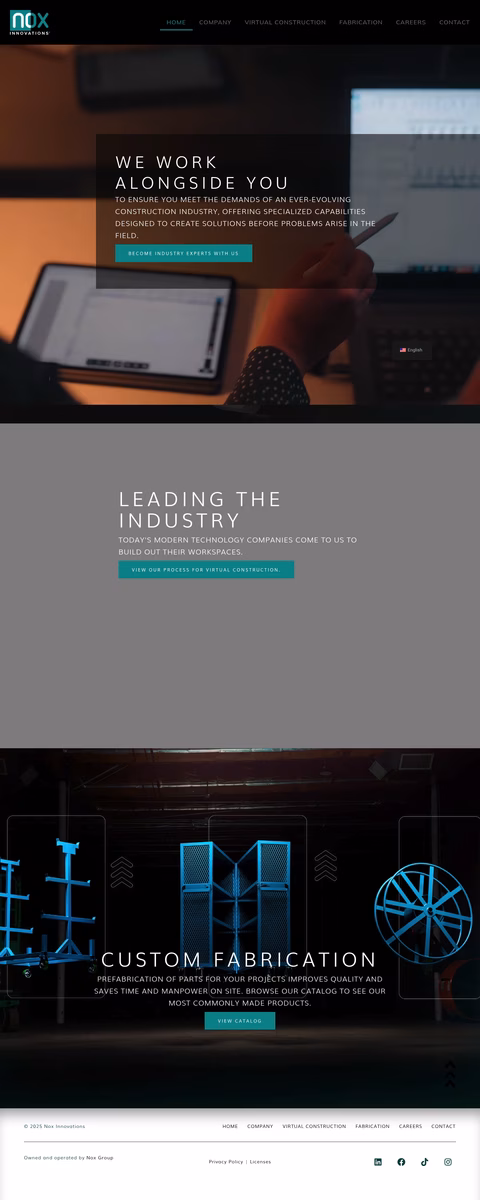 Nox-Innovations Homepage 1440px