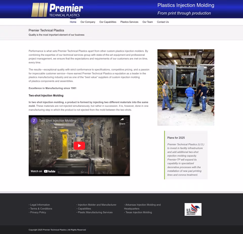 Premier-Technical-Plastics Homepage 1440px
