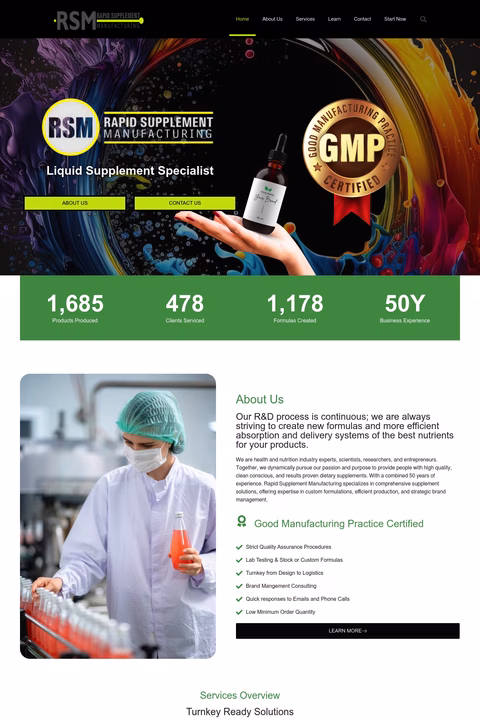 Rapid-Supplement-Manufacturing Homepage 1440px