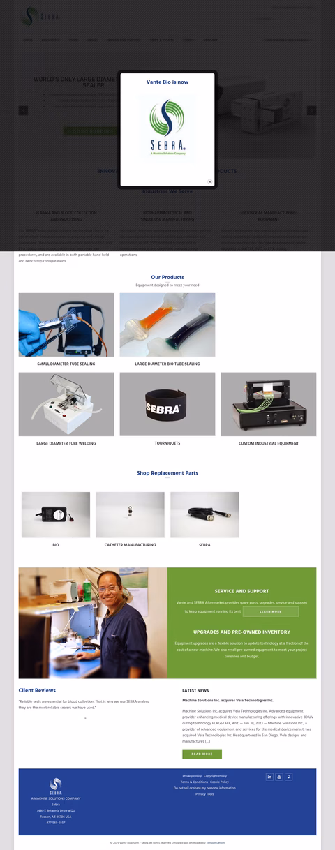 Sebra-Vante-Biopharm Homepage 1440px