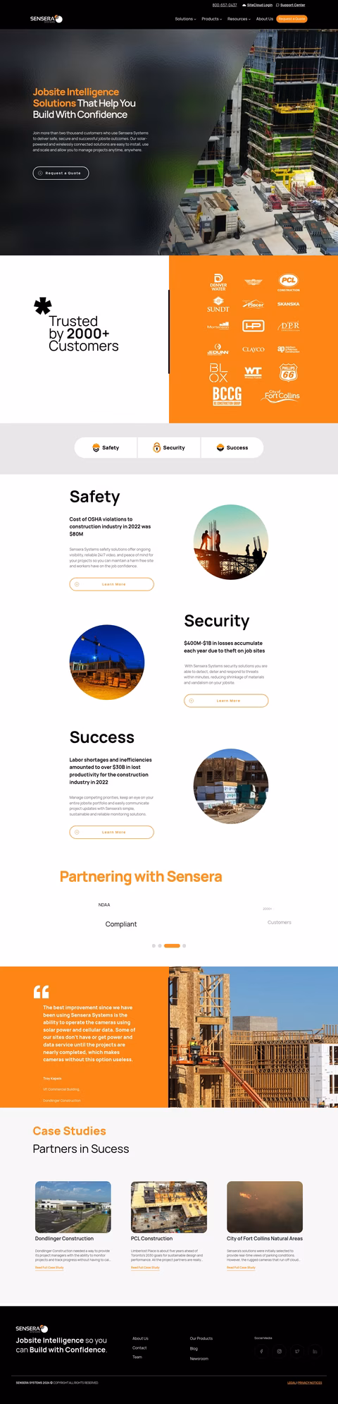 Sensera-Systems Homepage 1440px
