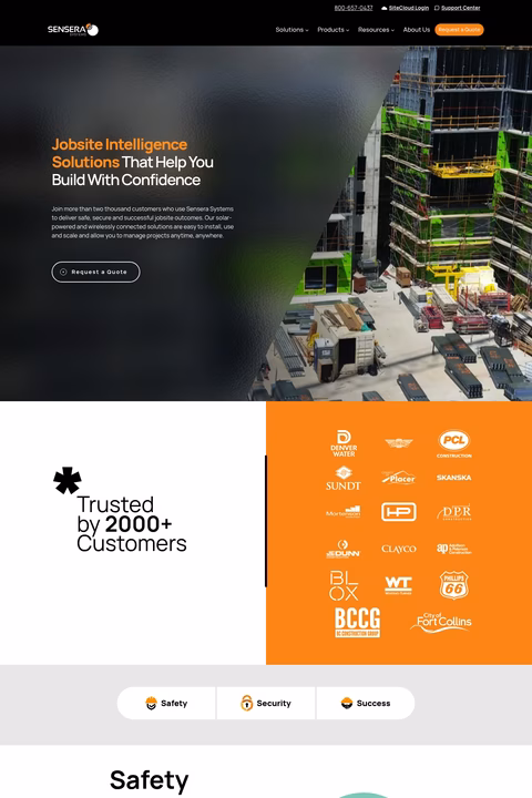 Sensera-Systems Homepage 1440px