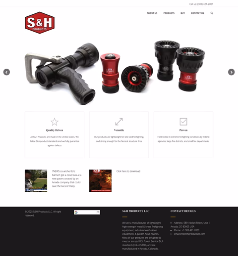 S-H-Products-Company Homepage 1440px
