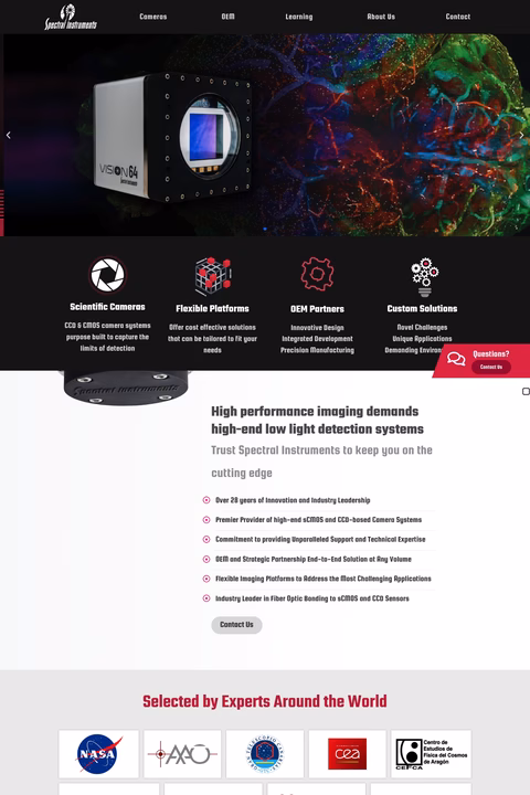 Spectral-Instruments Homepage 1440px