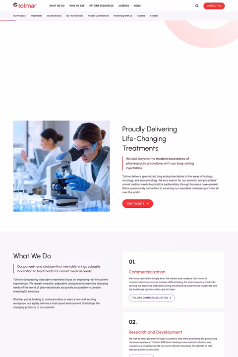 Tolmar-Holding Homepage 1440px