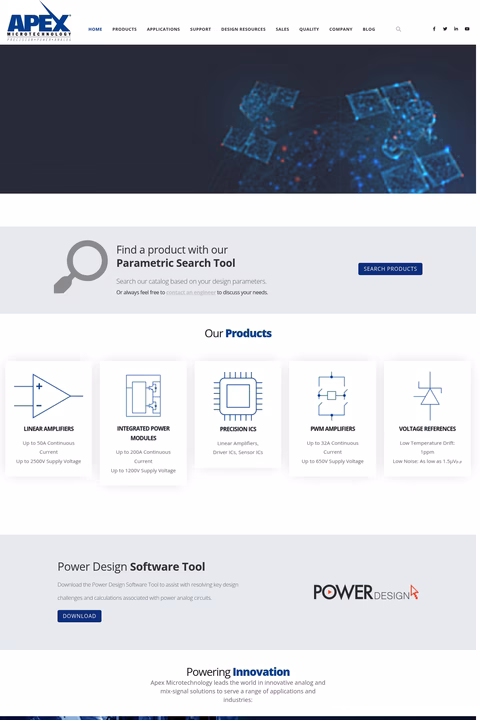 Apex-Microtechnology Homepage 1440px