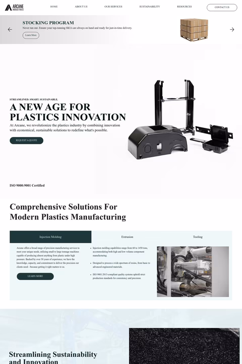 Arcane-Industries Homepage 1440px