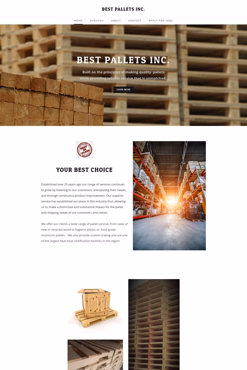 Best-Pallets-Inc Homepage 1440px