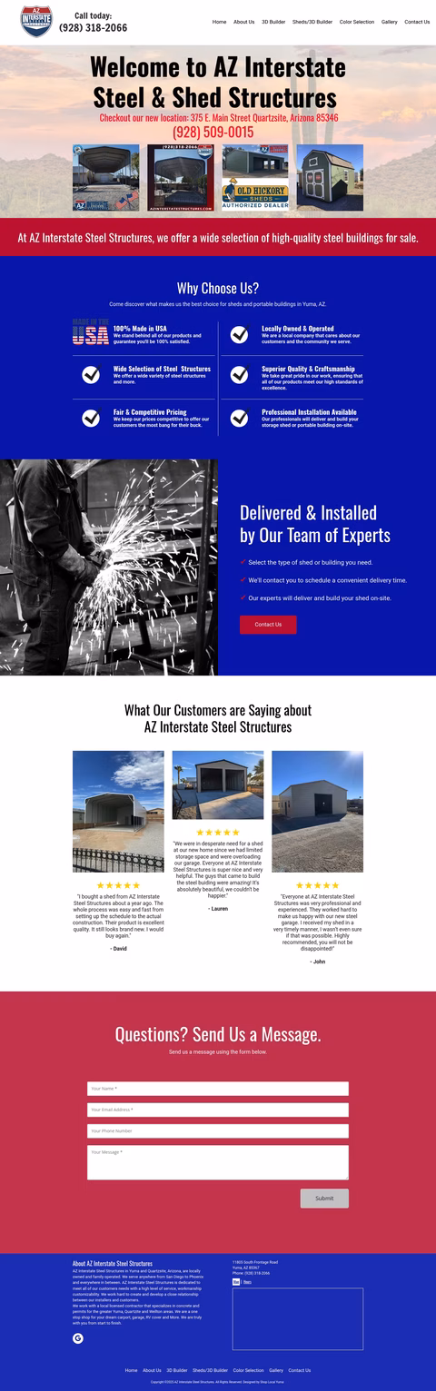 Az-Interstate-Steel-Structures Homepage 1440px