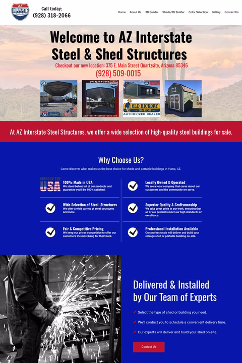 Az-Interstate-Steel-Structures Homepage 1440px