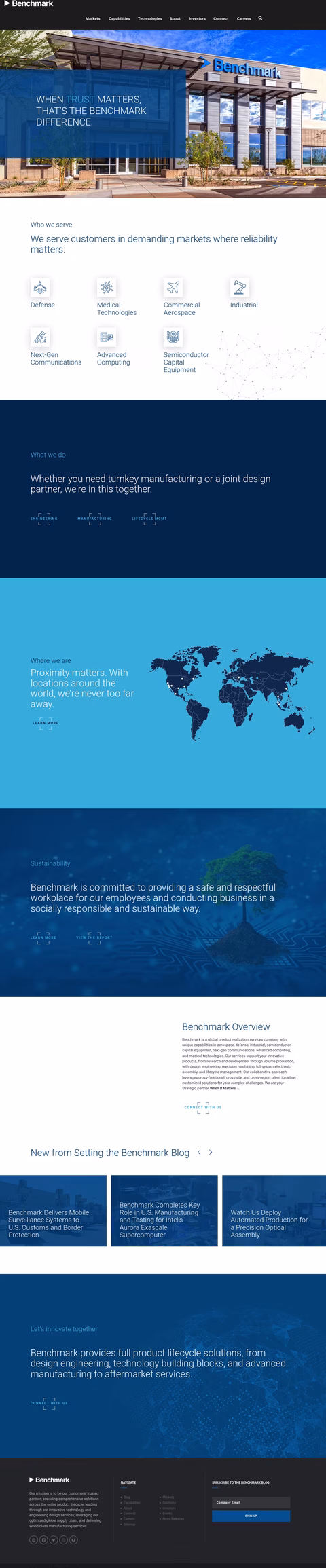 Benchmark-Electronics Homepage 1440px