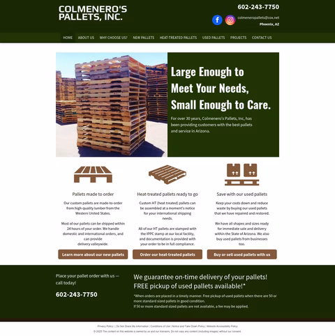Colmeneros-Pallets Homepage 1440px