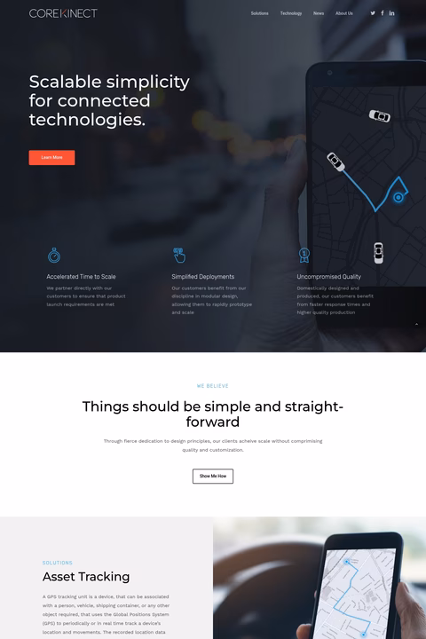 Corekinect Homepage 1440px