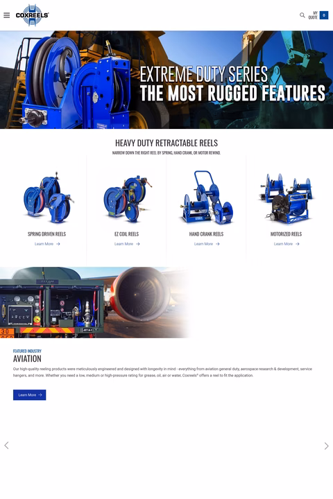 Coxreels Homepage 1440px