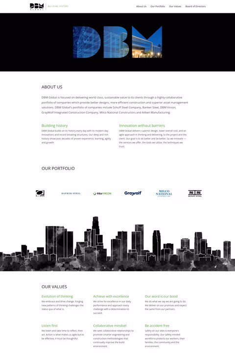 Dbm-Global Homepage 1440px